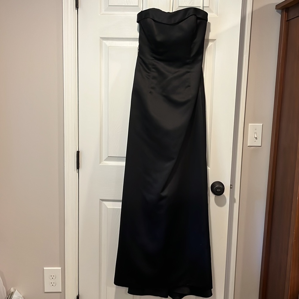 David’s Bridal black gown